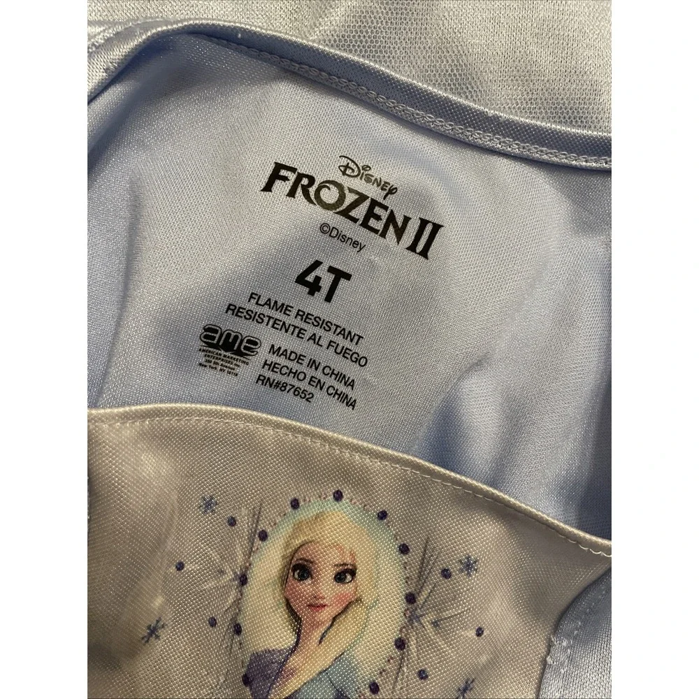 Disney Princess Frozen II 4T Long Nightgown Sleep Pjama Elsa‎ Tulle Skirt - Picture 6 of 6
